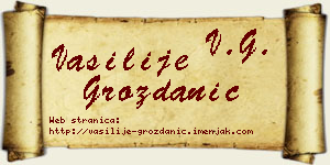 Vasilije Grozdanić vizit kartica
